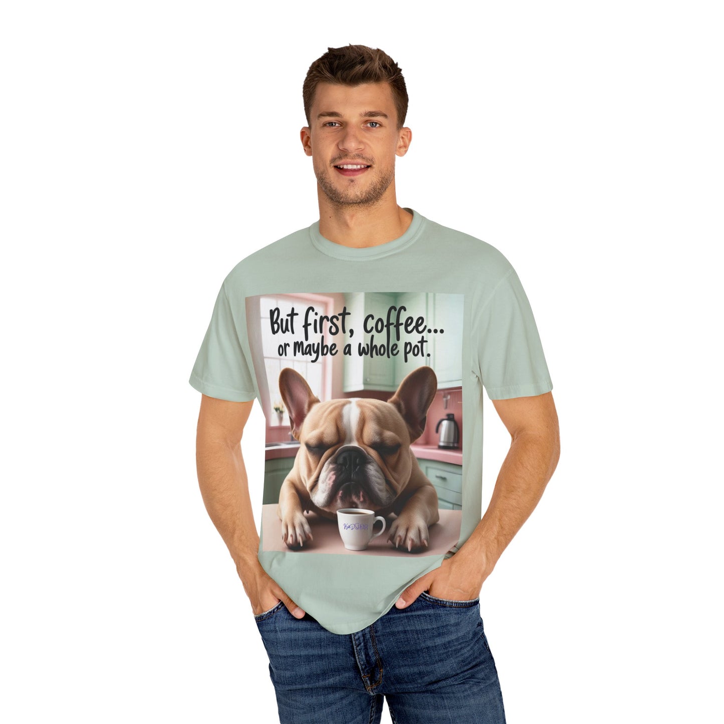 Funny French Bulldog Coffee T-shirt