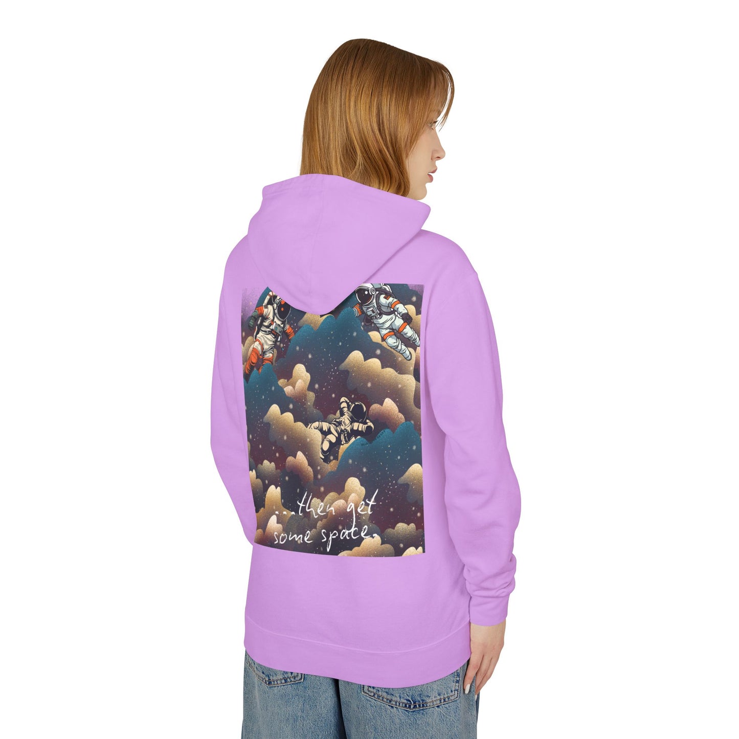 Cosmic Adventure Unisex Lightweight Hooded Sweatshirt - "You Want Some Space"
