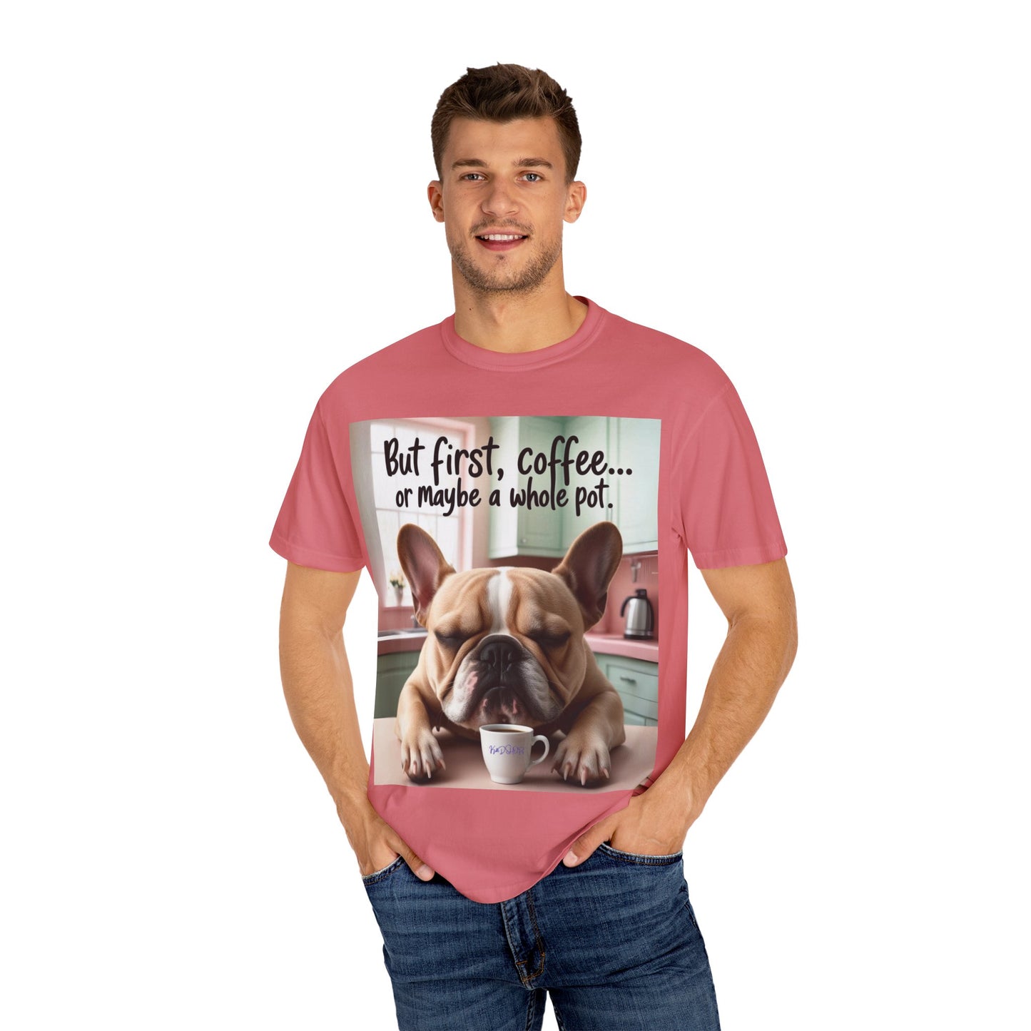 Funny French Bulldog Coffee T-shirt