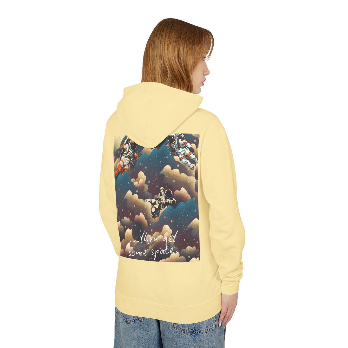 Cosmic Adventure Unisex Lightweight Hooded Sweatshirt - "You Want Some Space"