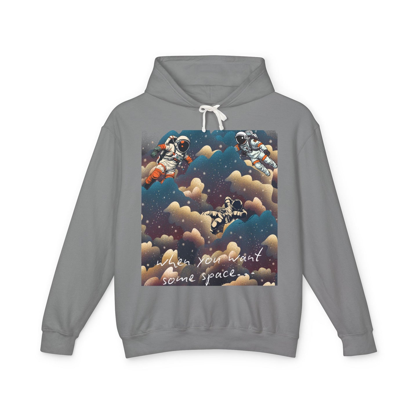 Cosmic Adventure Unisex Lightweight Hooded Sweatshirt - "You Want Some Space"