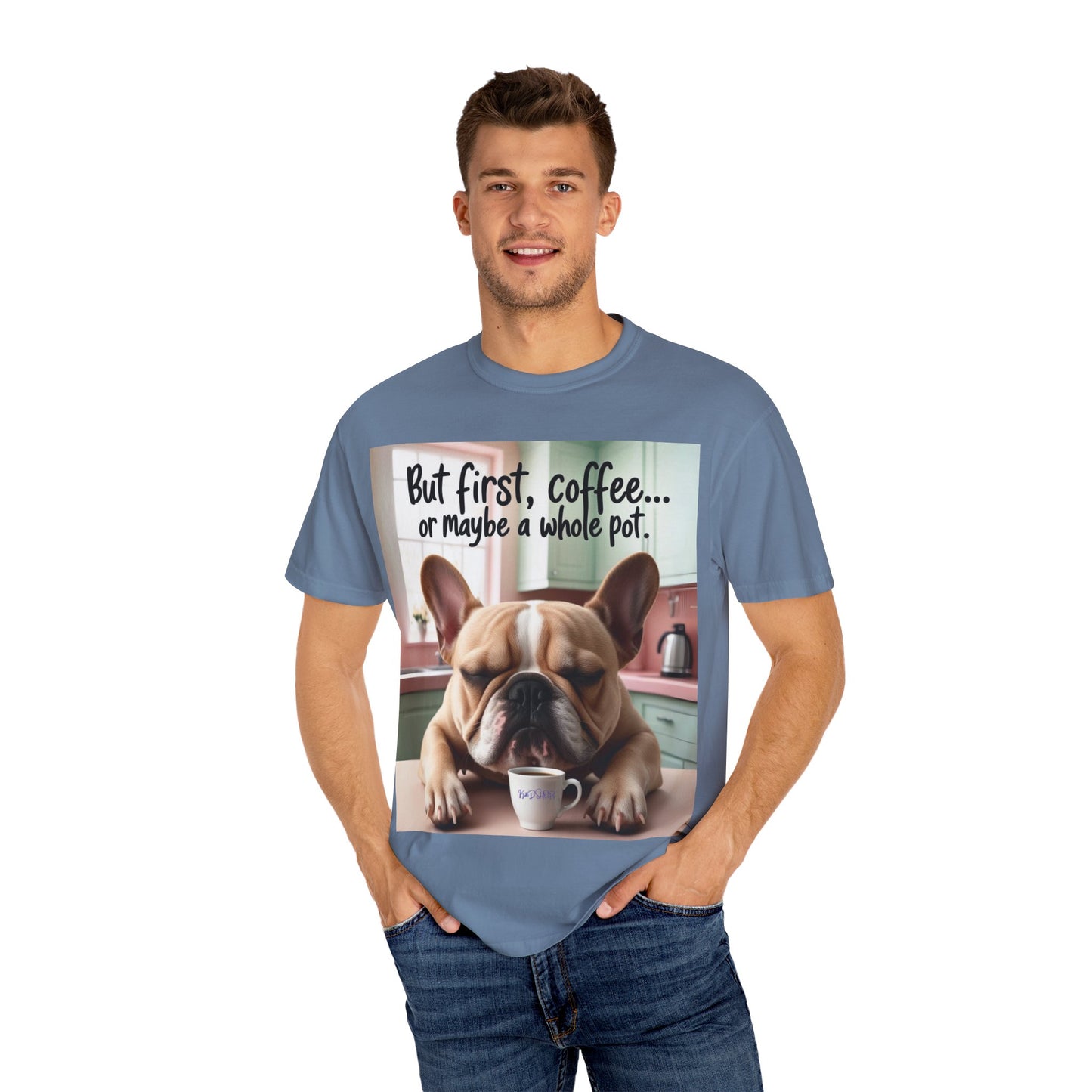 Funny French Bulldog Coffee T-shirt