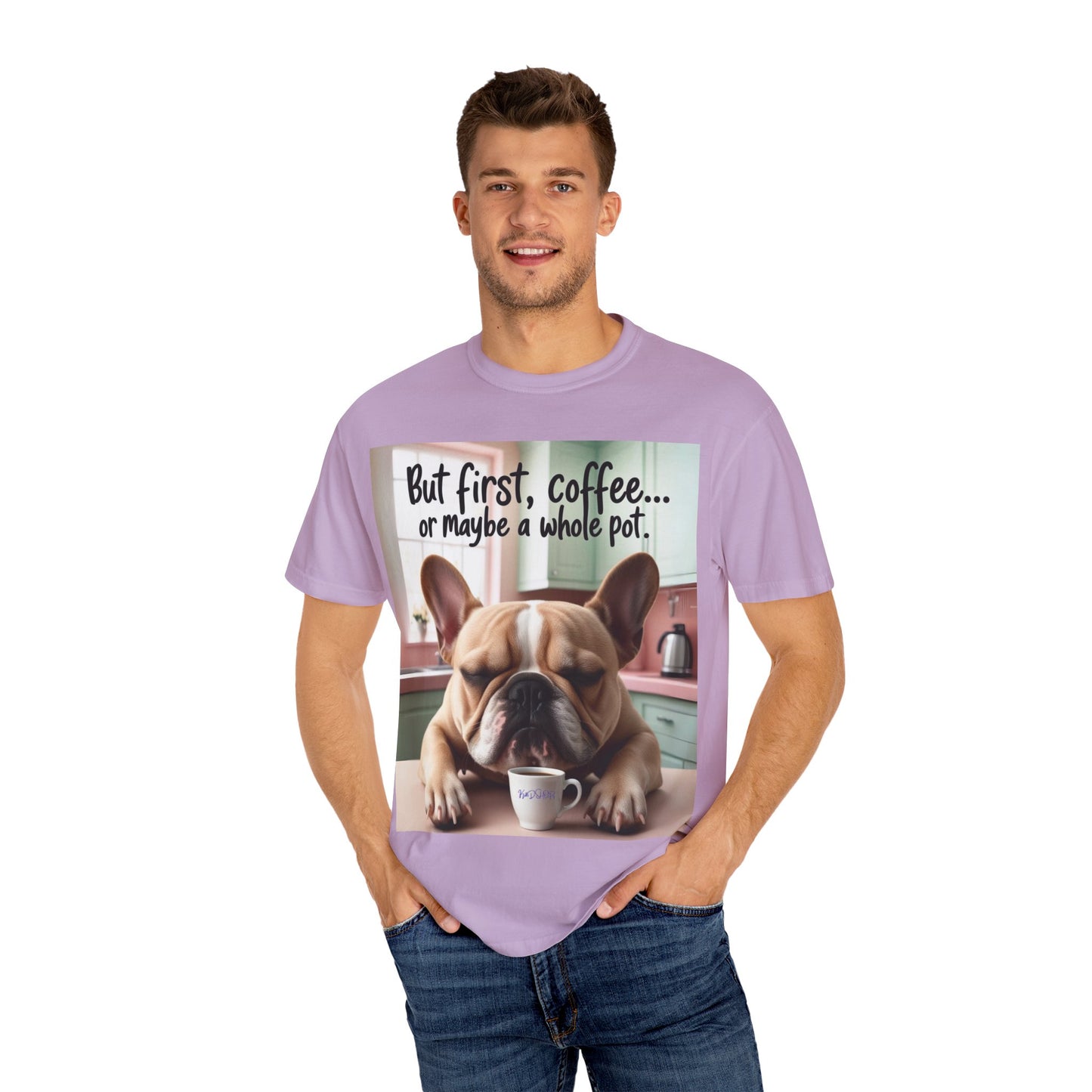 Funny French Bulldog Coffee T-shirt