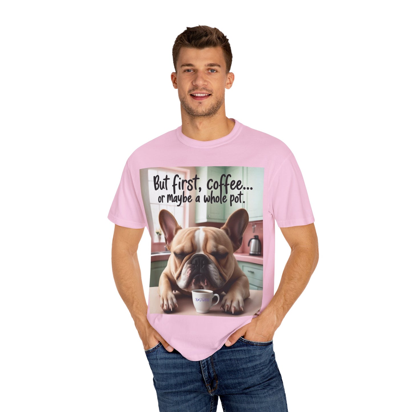 Funny French Bulldog Coffee T-shirt