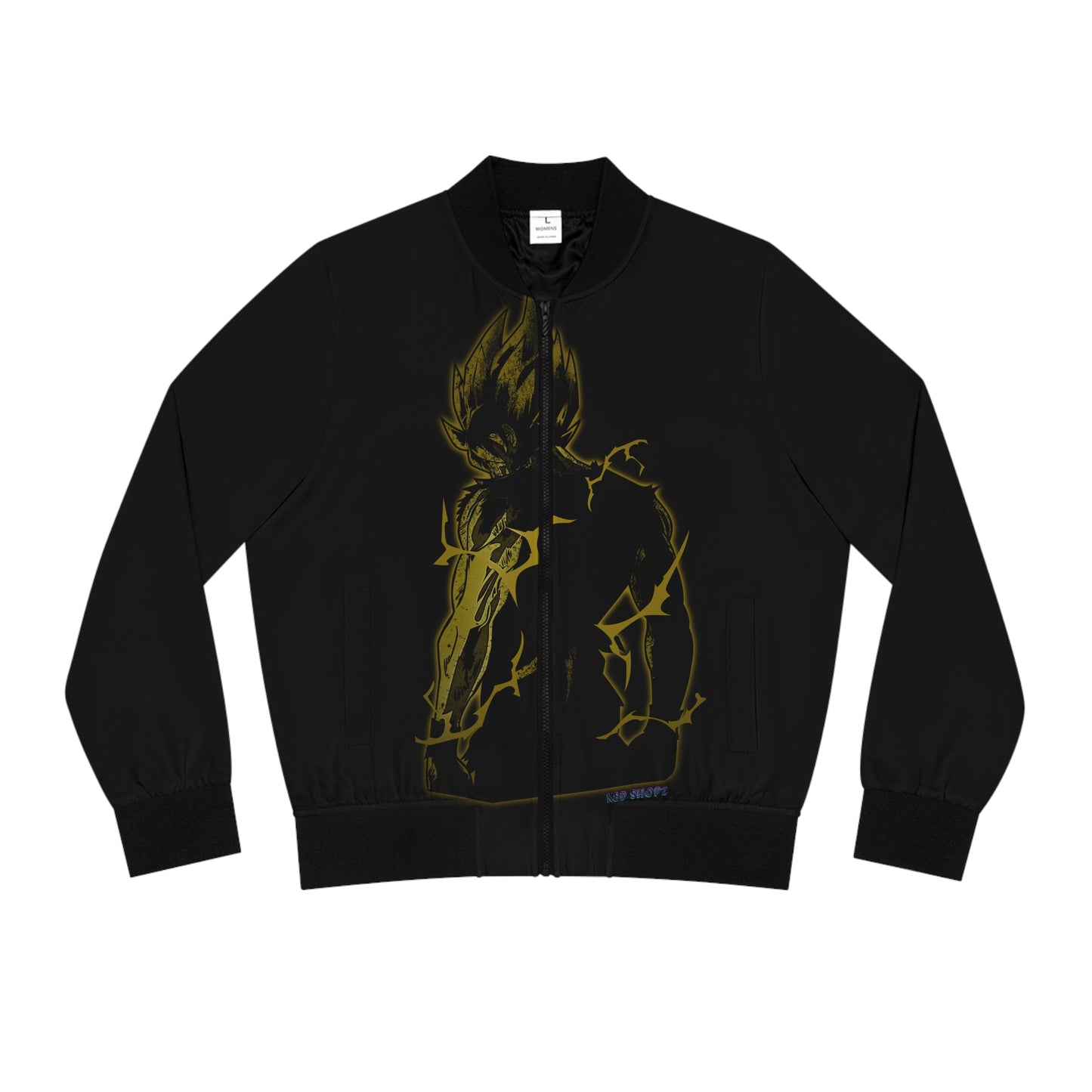 Anime-Inspired Women's Bomber Jacket with Bold Graphic Design