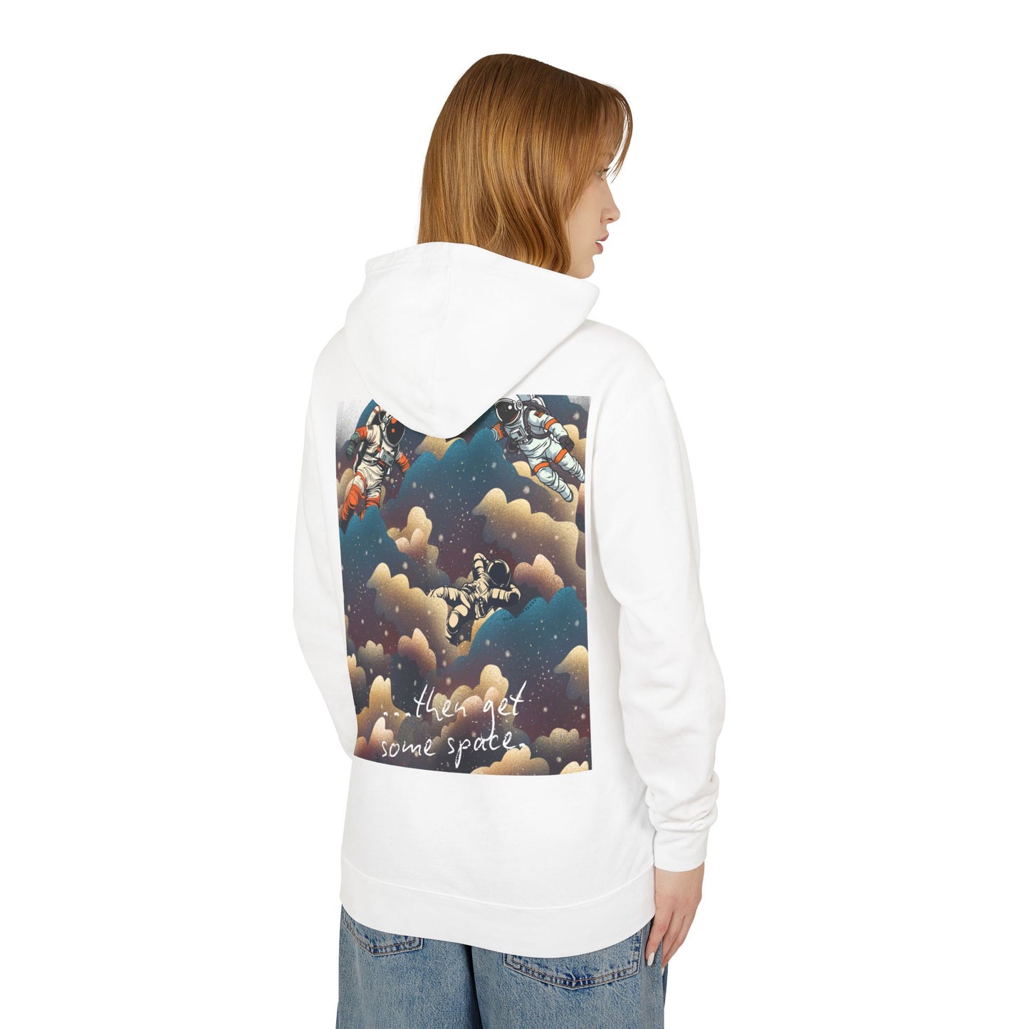 Cosmic Adventure Unisex Lightweight Hooded Sweatshirt - "You Want Some Space"