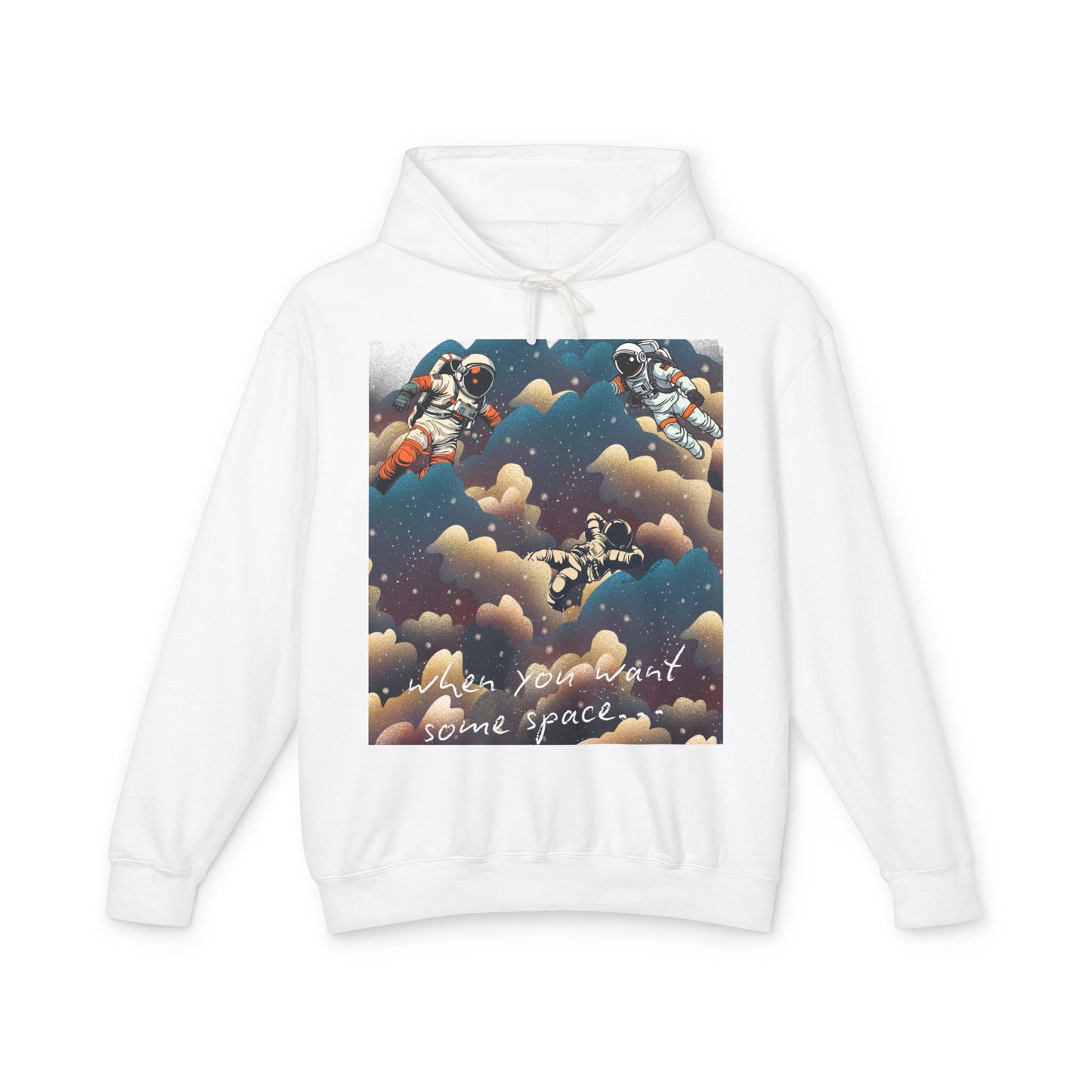 Cosmic Adventure Unisex Lightweight Hooded Sweatshirt - "You Want Some Space"