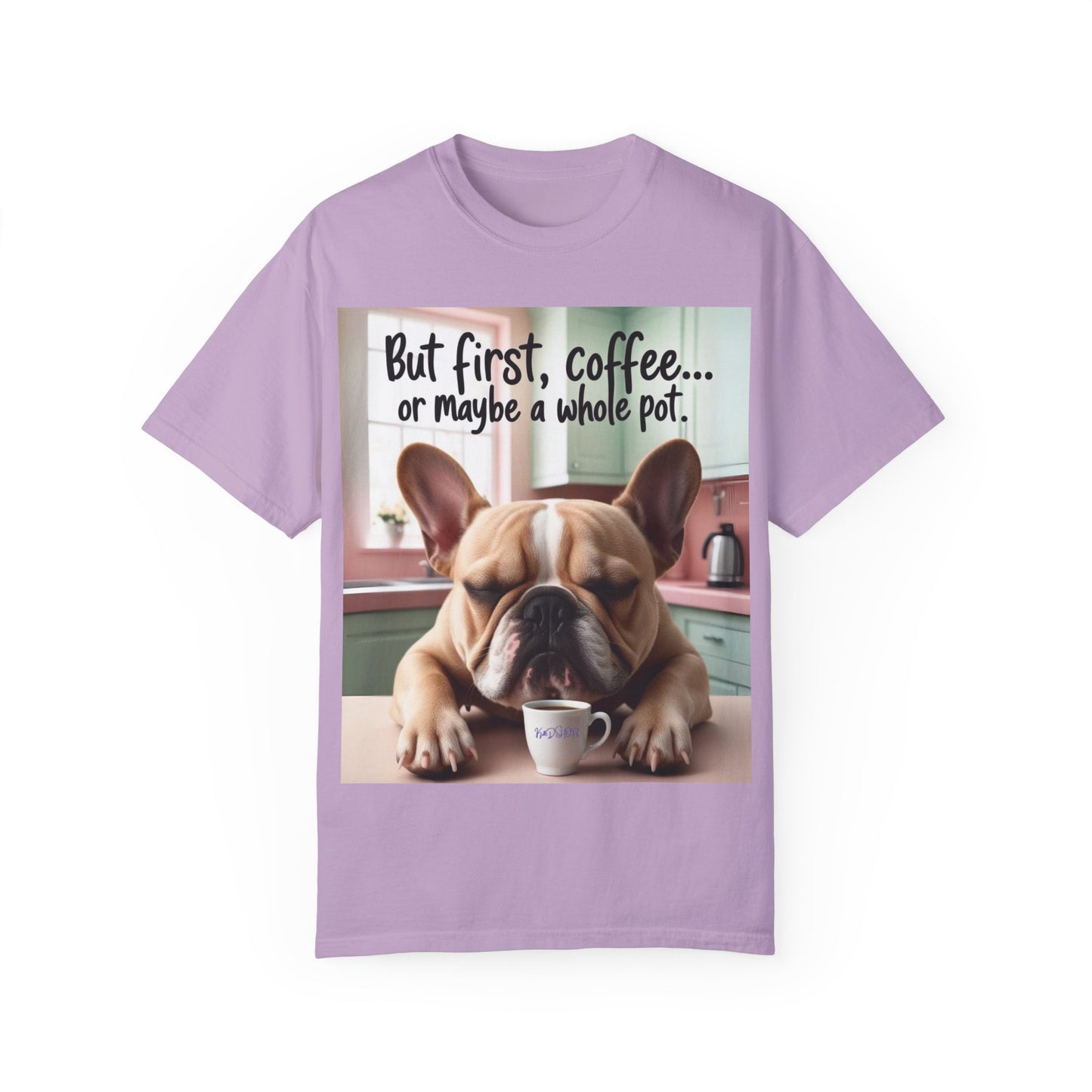 Funny French Bulldog Coffee T-shirt