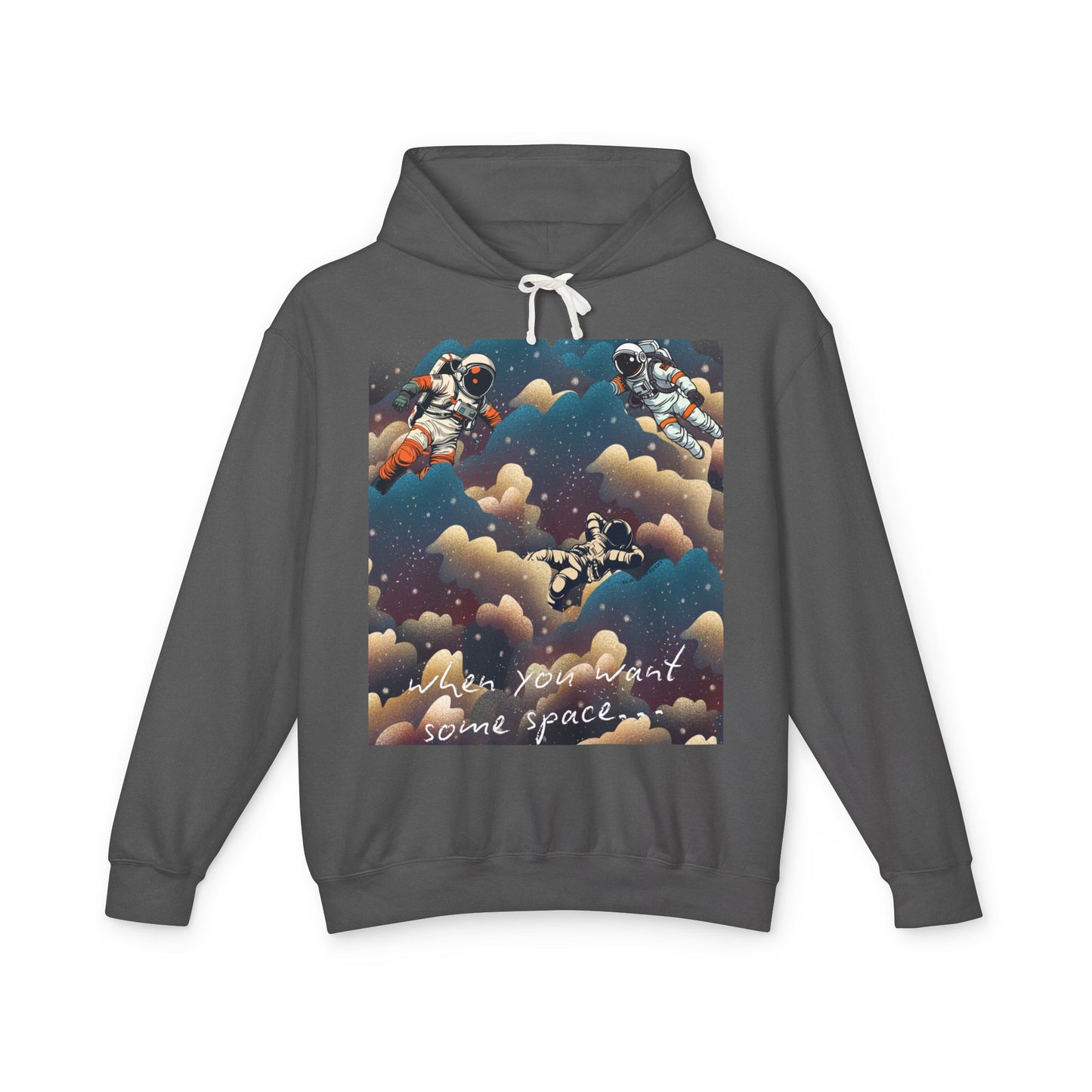 Cosmic Adventure Unisex Lightweight Hooded Sweatshirt - "You Want Some Space"