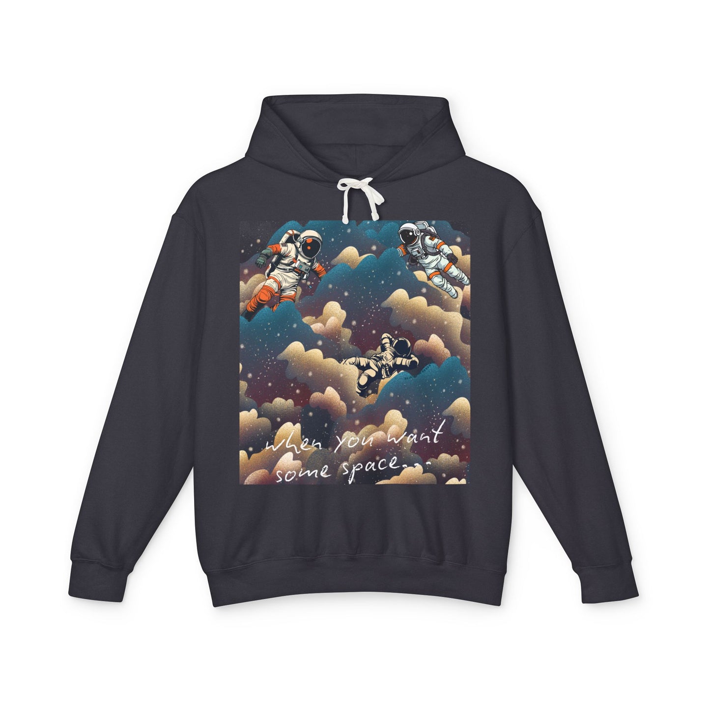 Cosmic Adventure Unisex Lightweight Hooded Sweatshirt - "You Want Some Space"