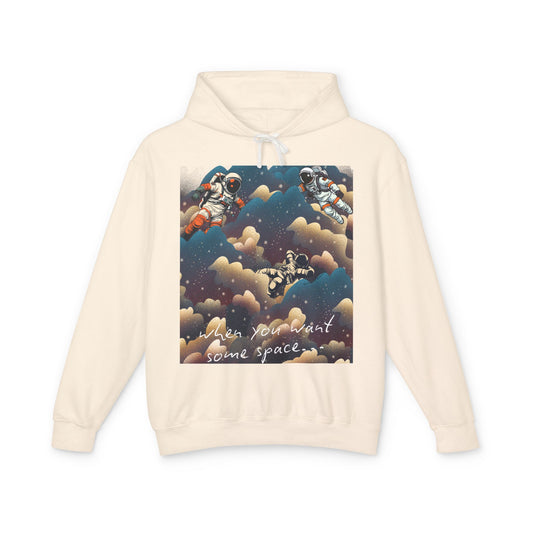 Cosmic Adventure Unisex Lightweight Hooded Sweatshirt - "You Want Some Space"