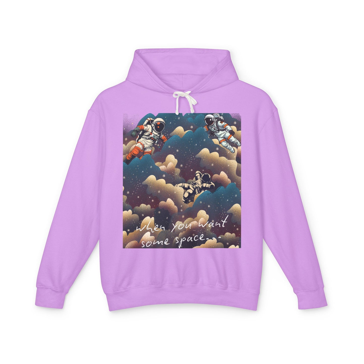 Cosmic Adventure Unisex Lightweight Hooded Sweatshirt - "You Want Some Space"