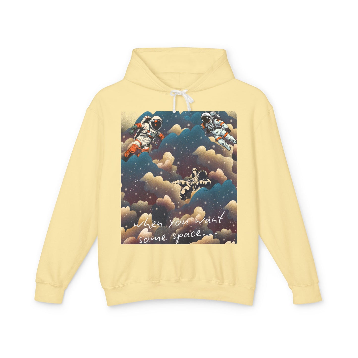 Cosmic Adventure Unisex Lightweight Hooded Sweatshirt - "You Want Some Space"