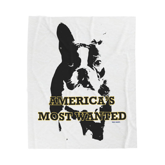 America's Most Wanted Dog Plush Blanket