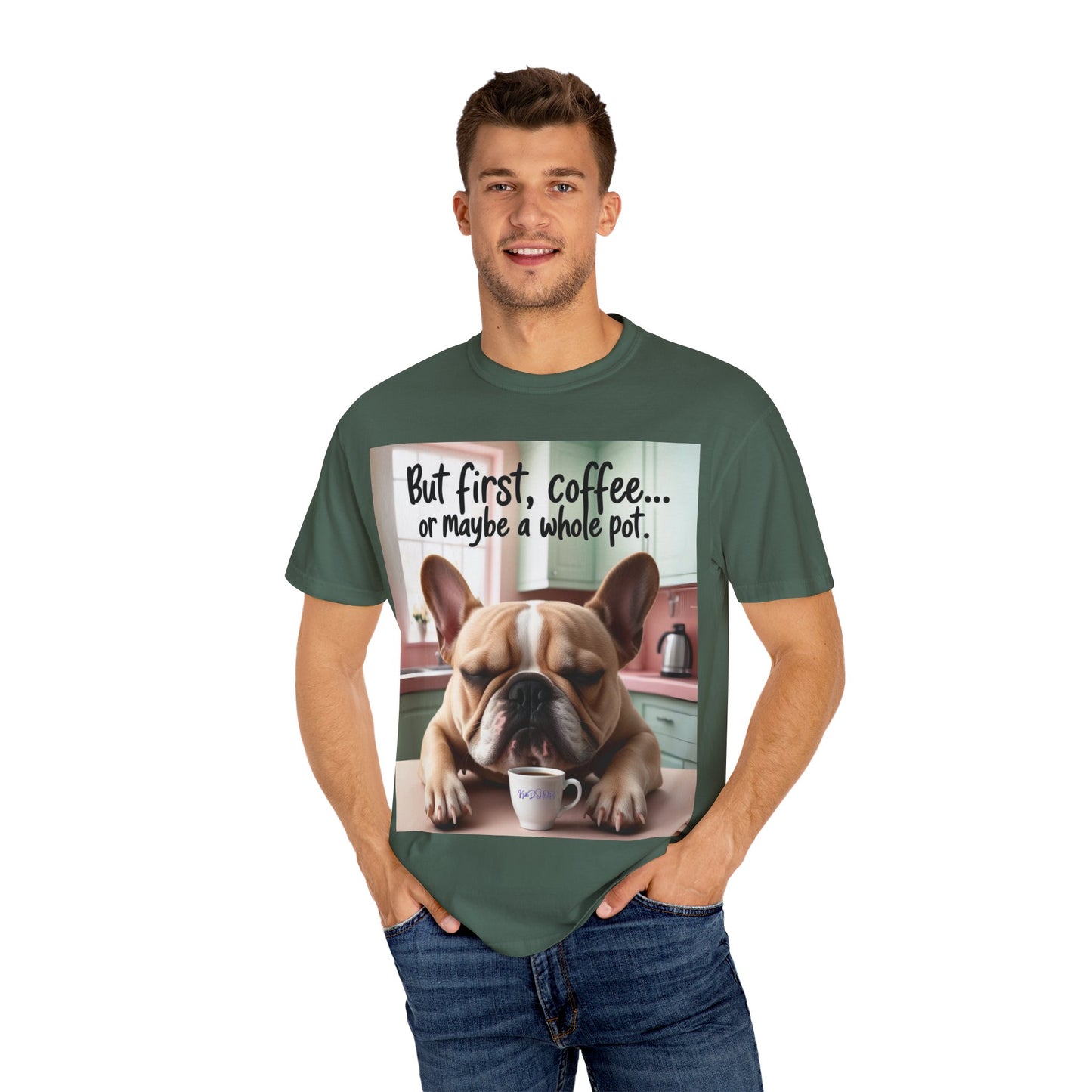 Funny French Bulldog Coffee T-shirt