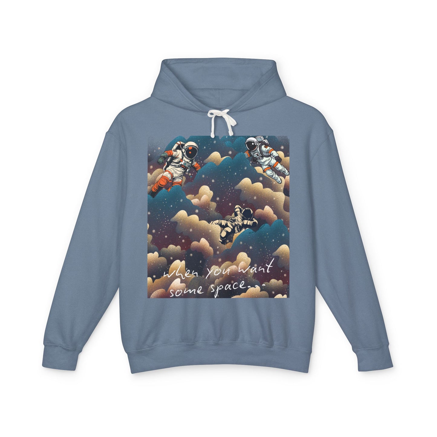 Cosmic Adventure Unisex Lightweight Hooded Sweatshirt - "You Want Some Space"