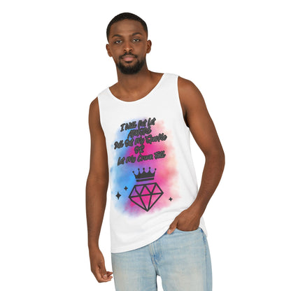 Empowering Unisex Garment-Dyed Tank Top - "I Will Not Let Anyone Put Out My Sparkle" Design