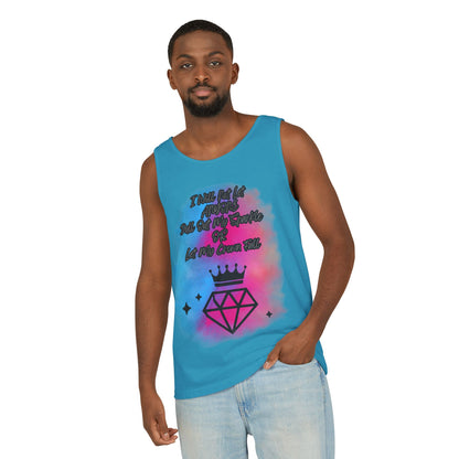 Empowering Unisex Garment-Dyed Tank Top - "I Will Not Let Anyone Put Out My Sparkle" Design