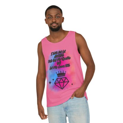 Empowering Unisex Garment-Dyed Tank Top - "I Will Not Let Anyone Put Out My Sparkle" Design