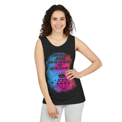 Empowering Unisex Garment-Dyed Tank Top - "I Will Not Let Anyone Put Out My Sparkle" Design