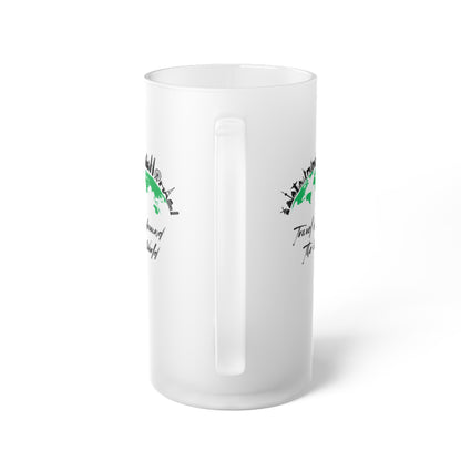 Travel Around The World Frosted Glass Beer Mug - Perfect for Adventure Seekers