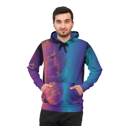 Vibrant Artistic Athletic Hoodie - Colorful Abstract Design