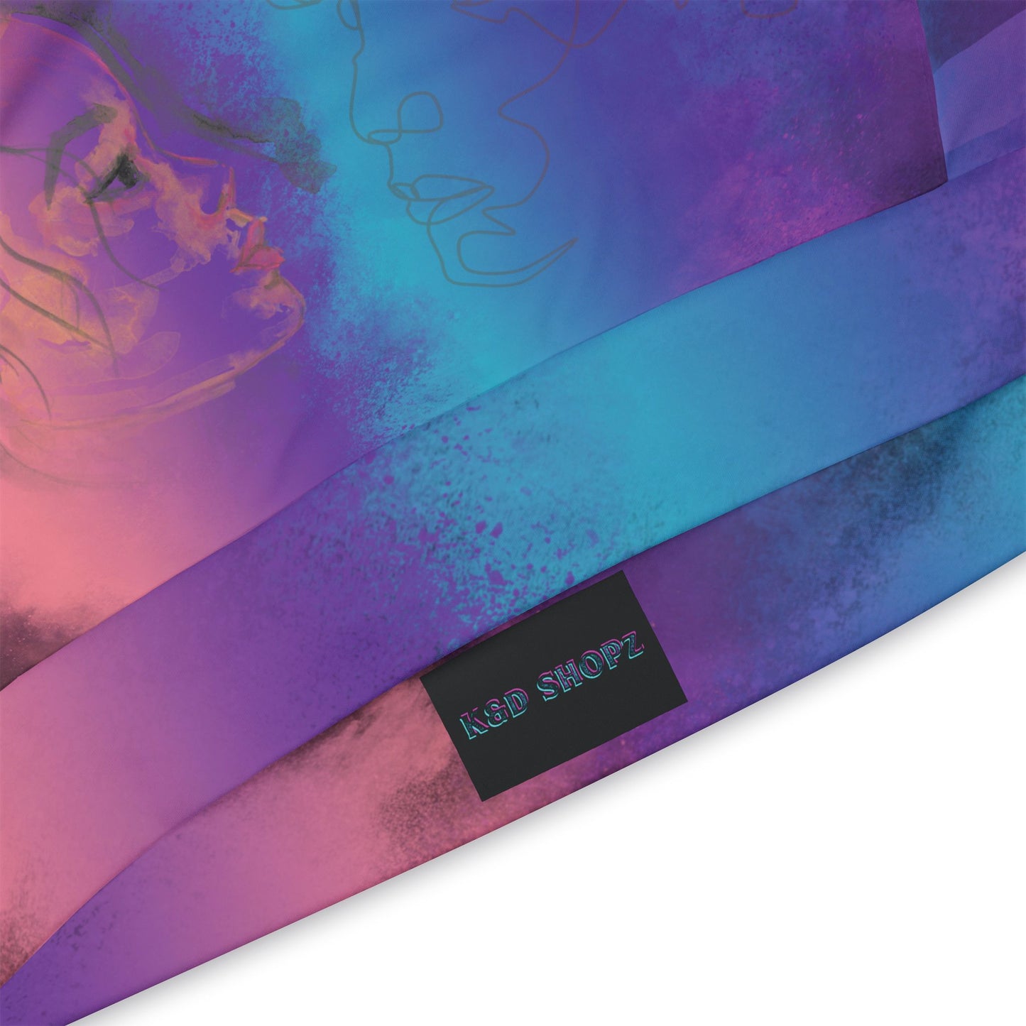 Vibrant Artistic Athletic Hoodie - Colorful Abstract Design