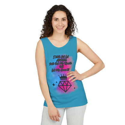 Empowering Unisex Garment-Dyed Tank Top - "I Will Not Let Anyone Put Out My Sparkle" Design