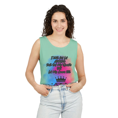 Empowering Unisex Garment-Dyed Tank Top - "I Will Not Let Anyone Put Out My Sparkle" Design