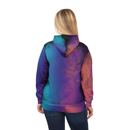 Vibrant Artistic Athletic Hoodie - Colorful Abstract Design