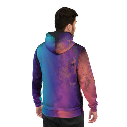 Vibrant Artistic Athletic Hoodie - Colorful Abstract Design